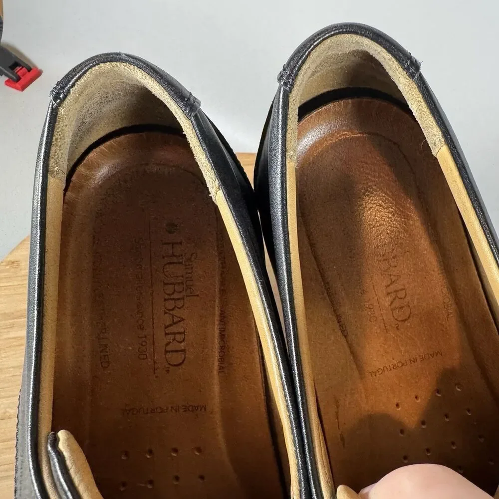 S Samuel Hubbard Founder‎ Mens Sz 9.5 W Oxford Dress Shoes Black Leather